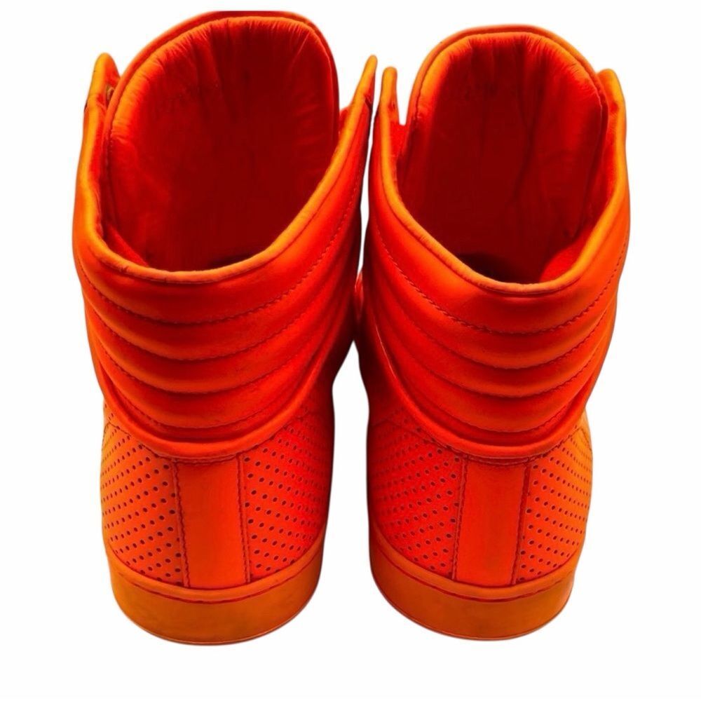 Gucci-Authentic-Men’s Neon Orange Sneakers Size 10G - Picture 6 of 14